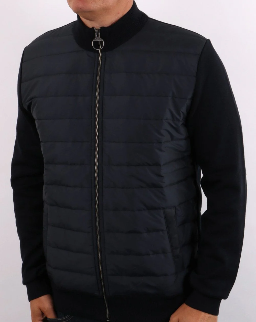 Barbour Baffle Zip Thru Navy - Image 2