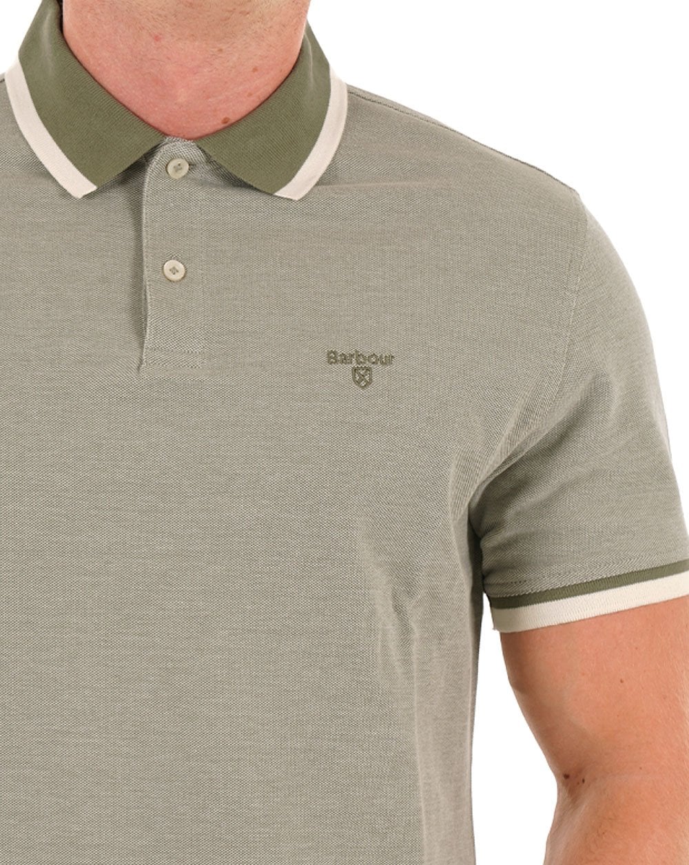 Barbour Barnard Polo Shirt Light Moss - Image 2