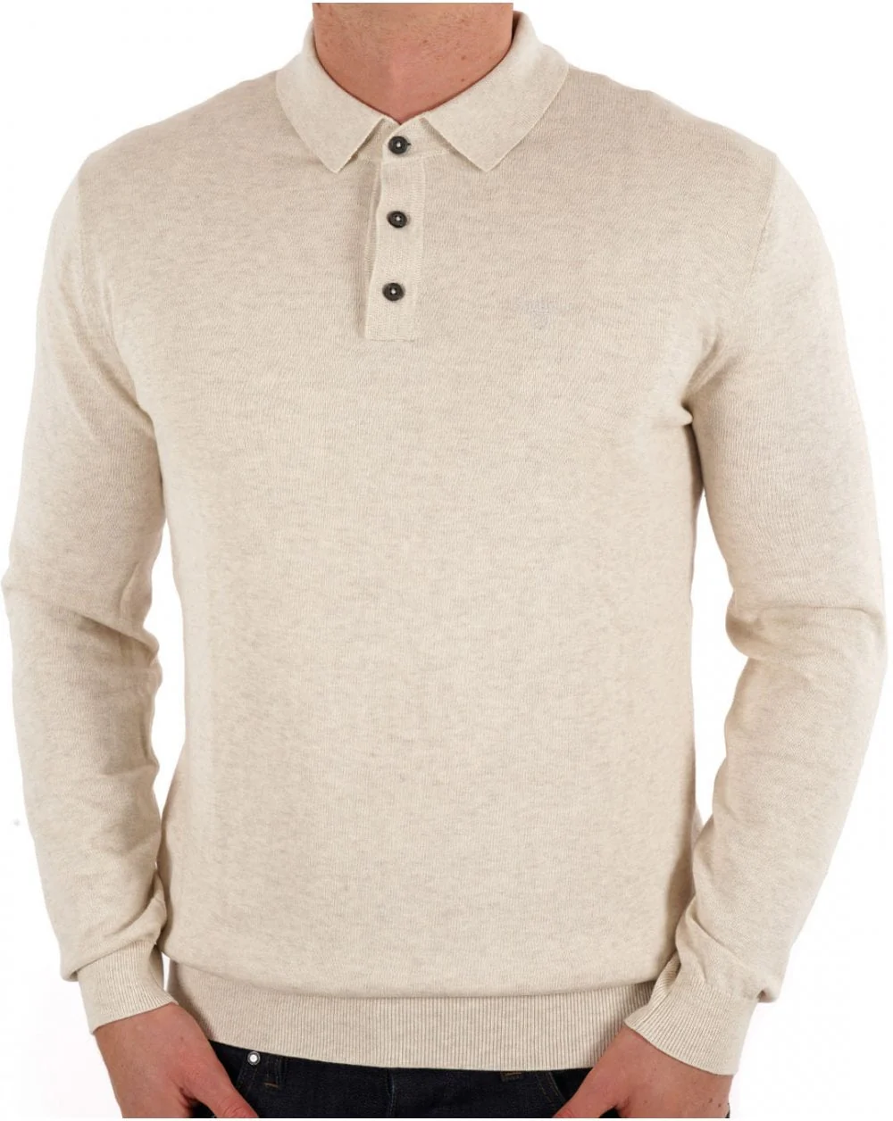 Barbour Bassington Knitted LS Polo Mist