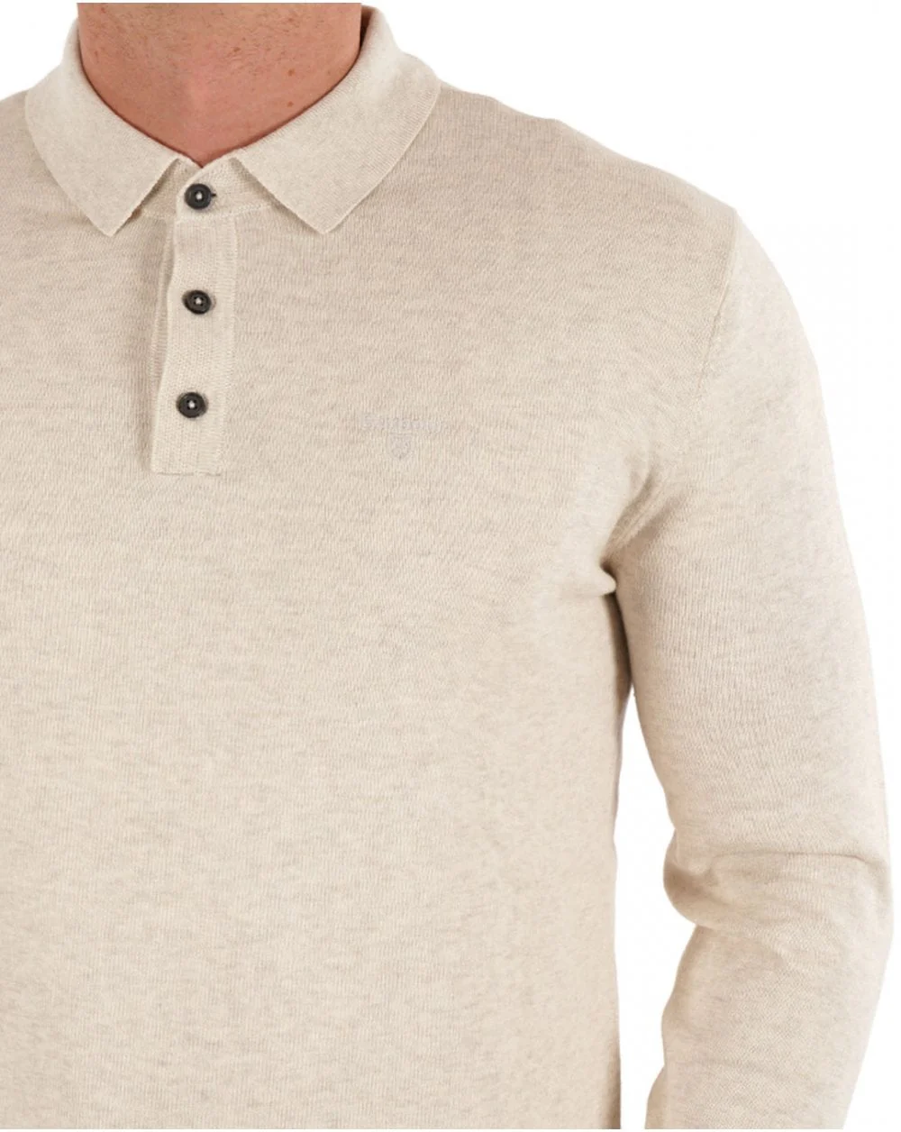 Barbour Bassington Knitted LS Polo Mist - Image 2