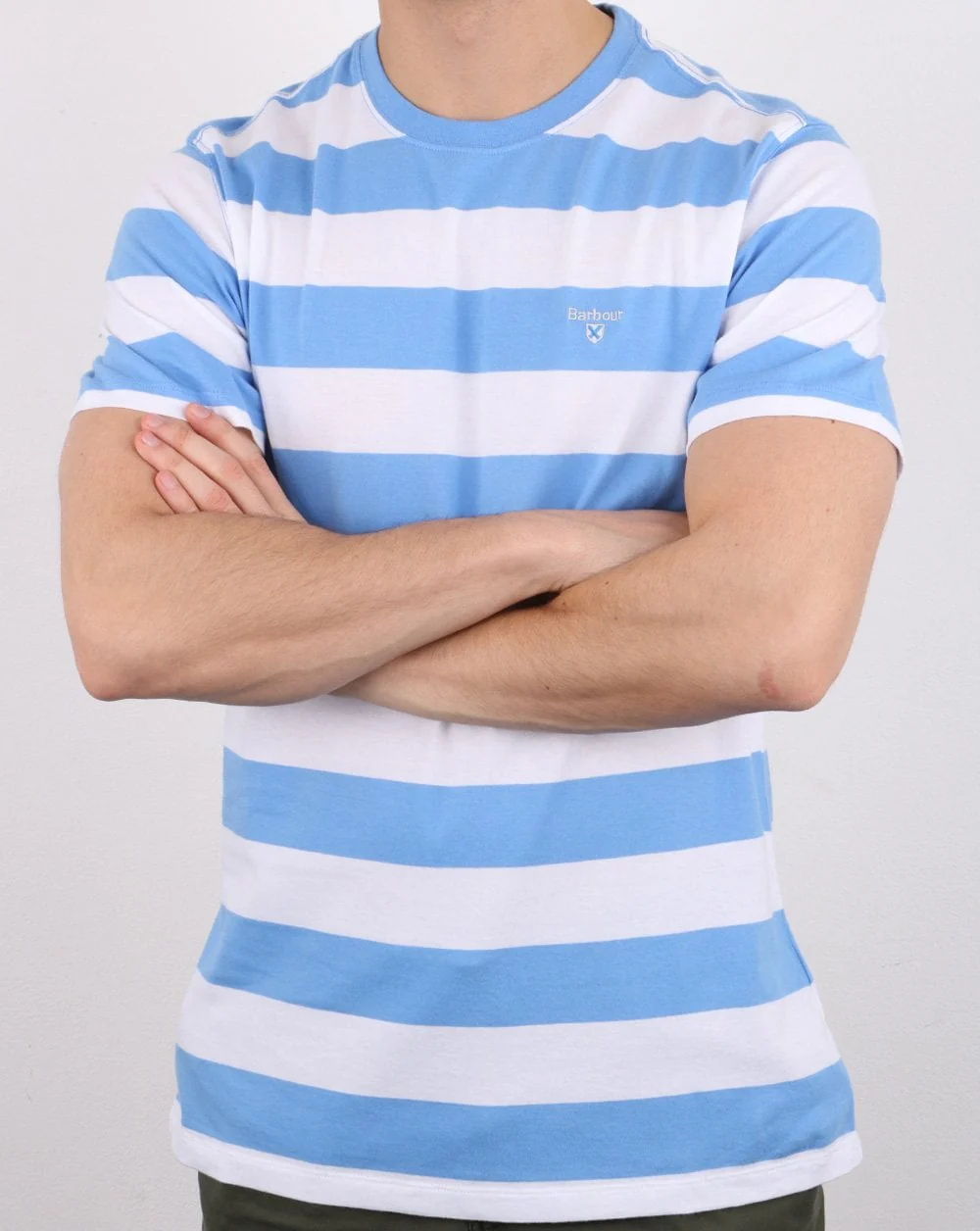 Barbour Beach Stripe Tee Blue - Image 3