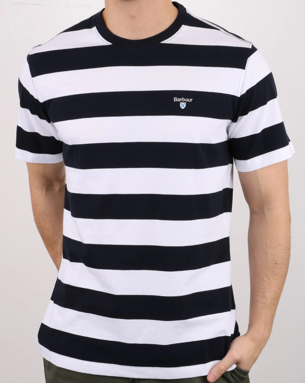 Barbour Beach Stripe Tee Navy - Image 2