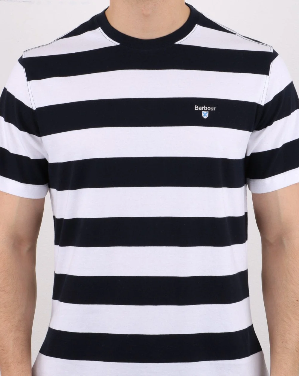 Barbour Beach Stripe Tee Navy - Image 4