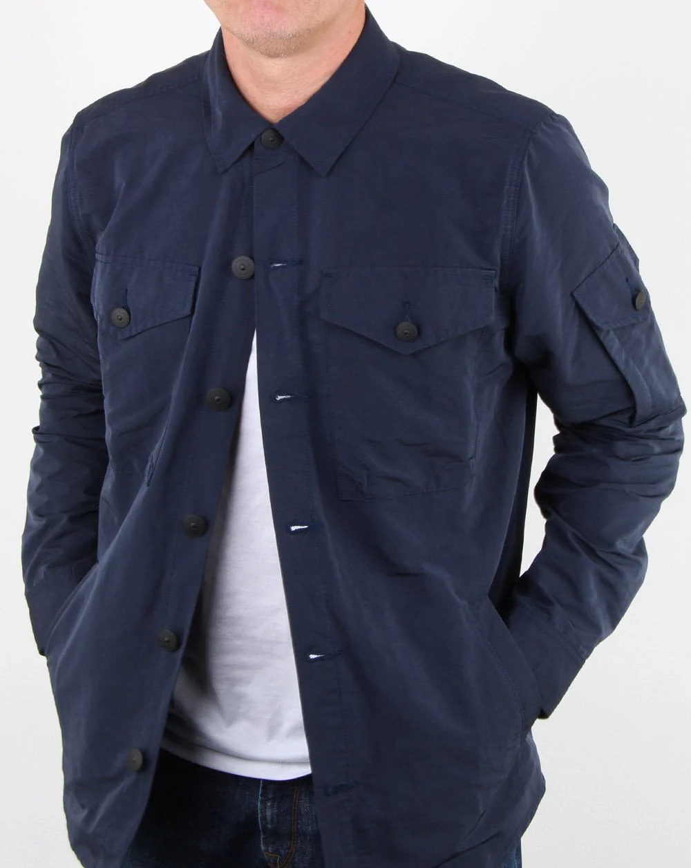 Barbour Beacon Askern Overshirt Navy - Image 4
