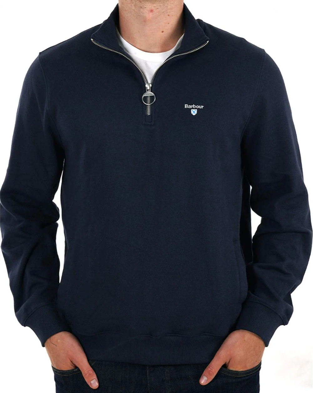 Barbour Beckhill Half Zip Sweat Navy - Image 3