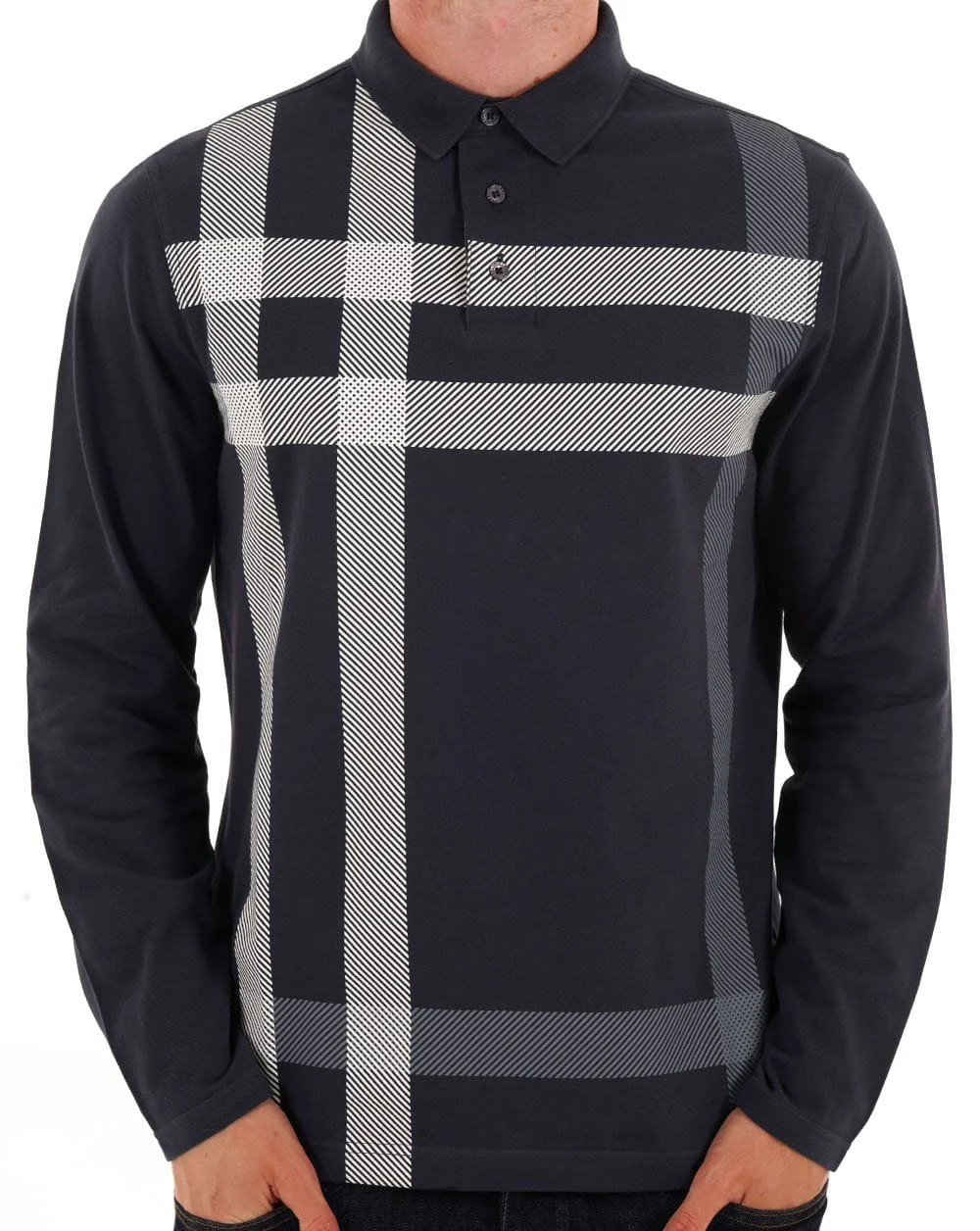 Barbour Blaine Long Sleeve Polo Navy