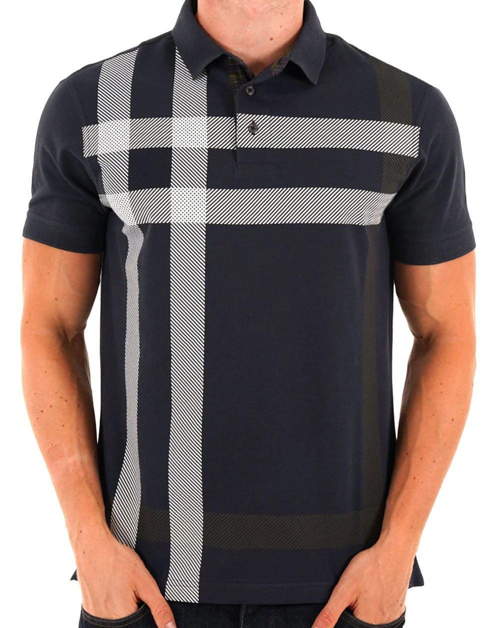 Barbour Blaine Polo Navy/White - Image 3