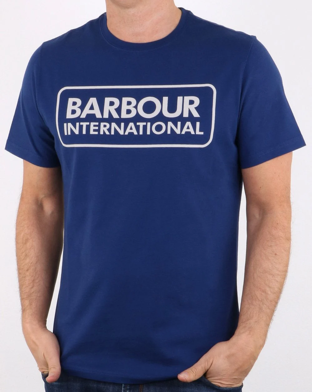 Barbour Block Logo T-shirt Blue