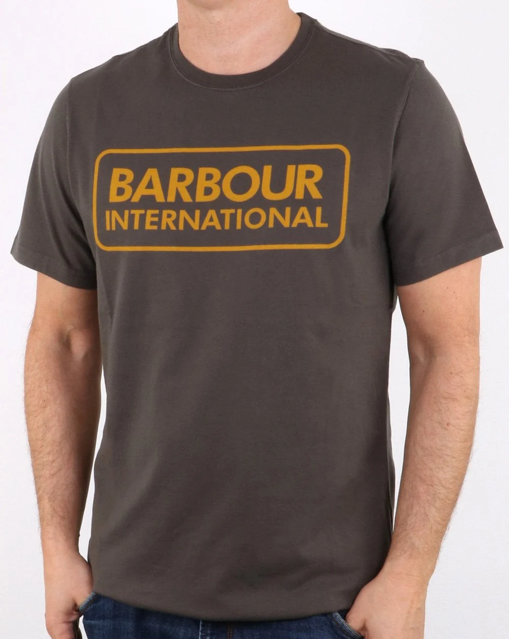 Barbour Block Logo T-shirt Olive - Image 2