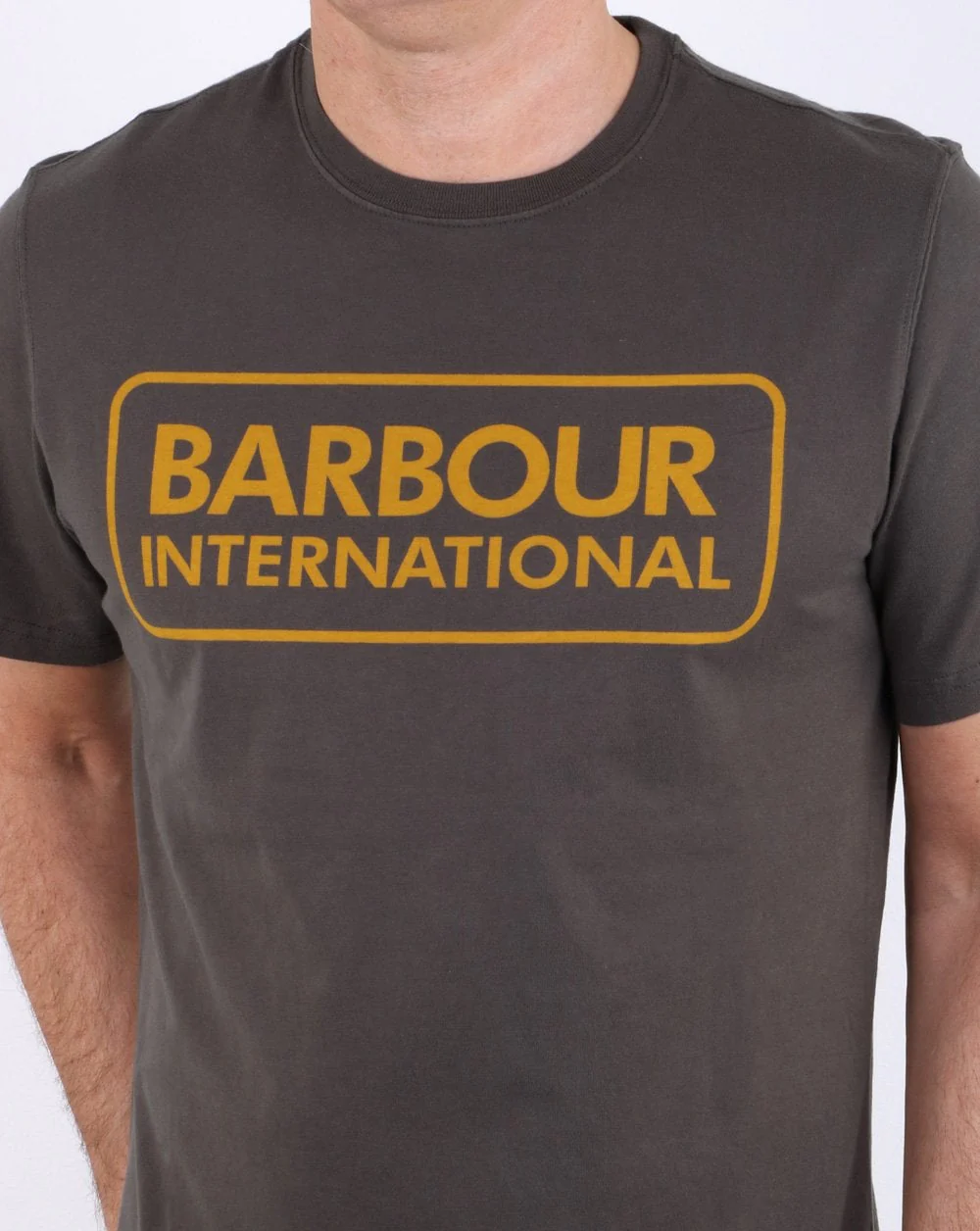 Barbour Block Logo T-shirt Olive - Image 3