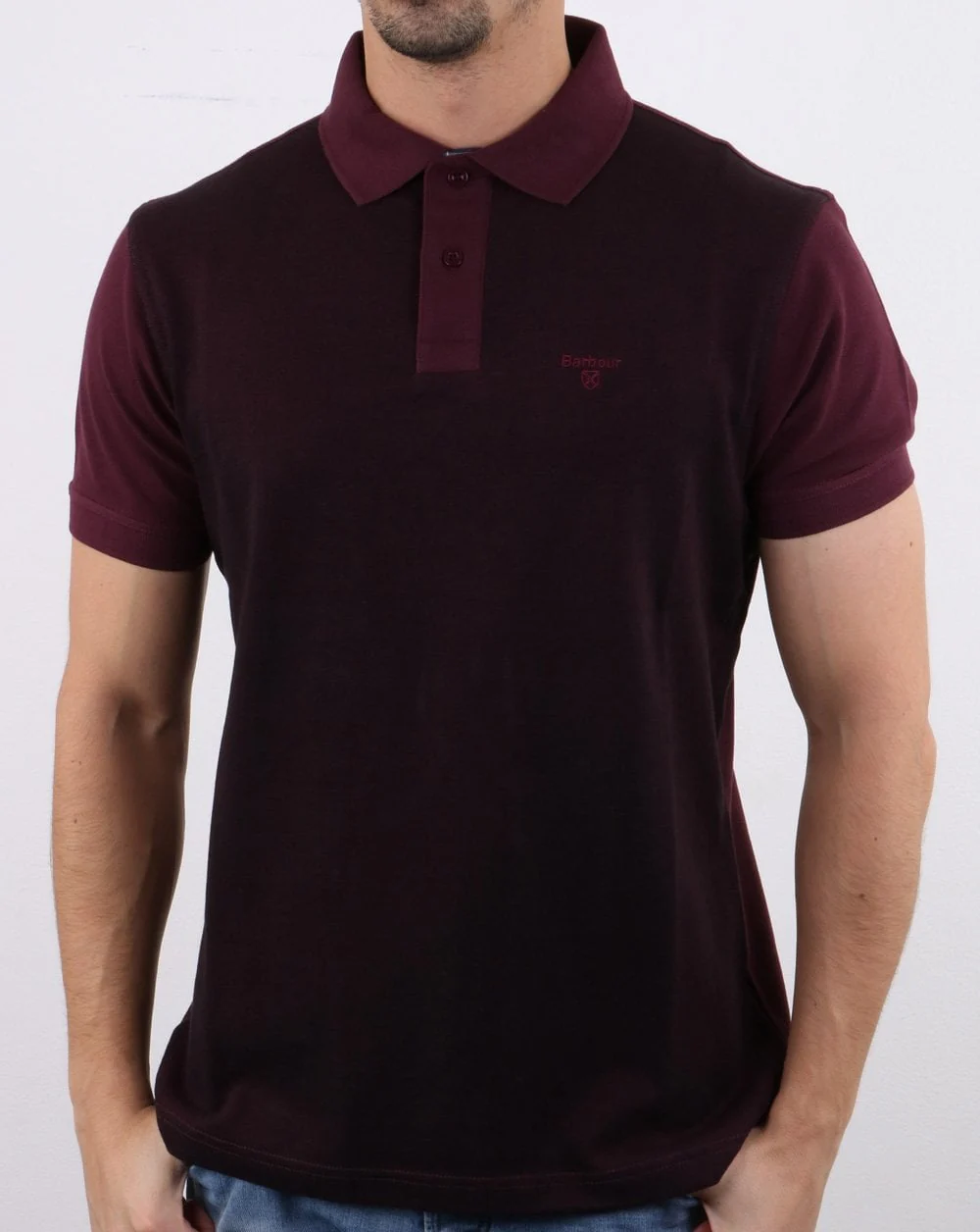Barbour Bonar Polo Shirt Burgundy