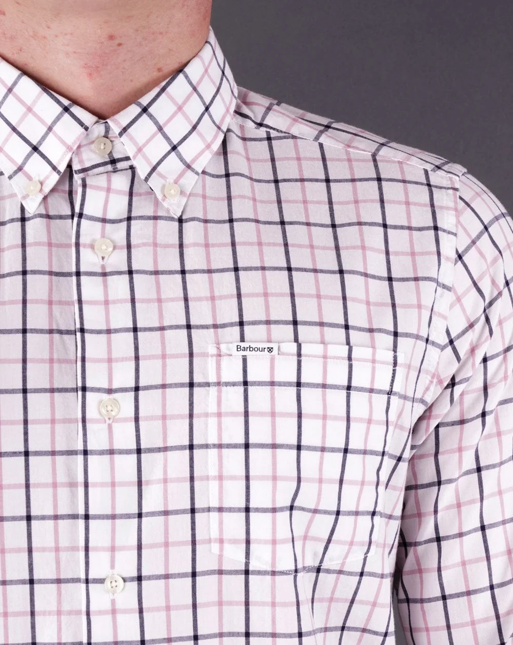 Barbour Bradwell Tattersall Shirt Pink - Image 2
