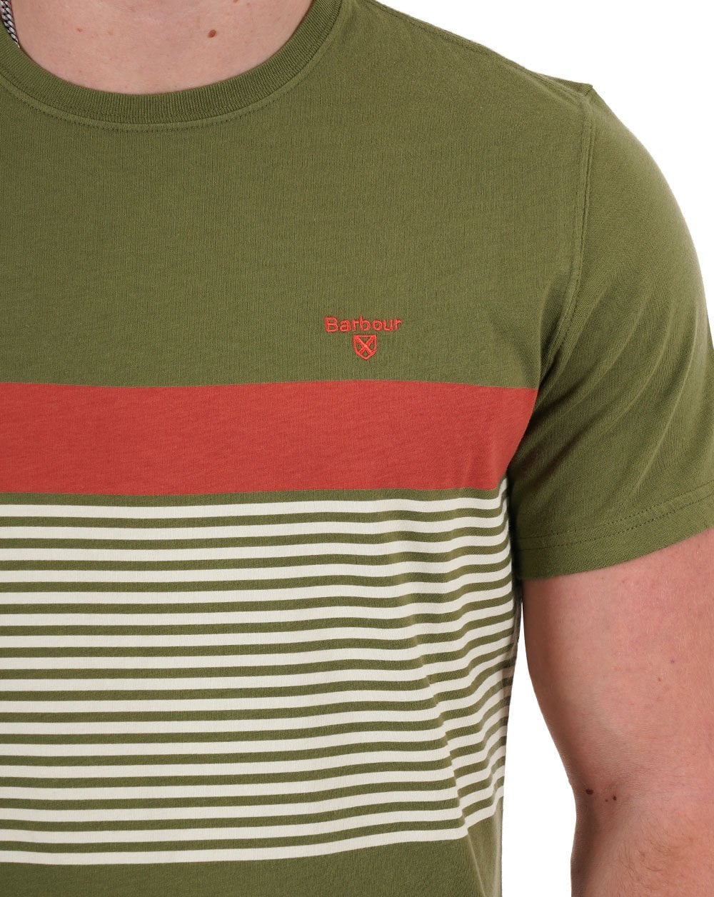 Barbour Braeside T-shirt Olive Green - Image 2