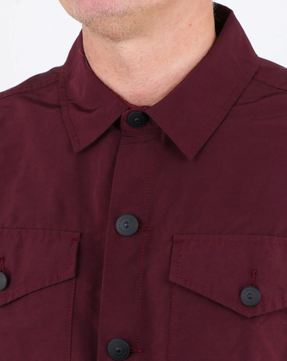 Barbour Business Beacon Askern Overshirt Merlot - Image 2