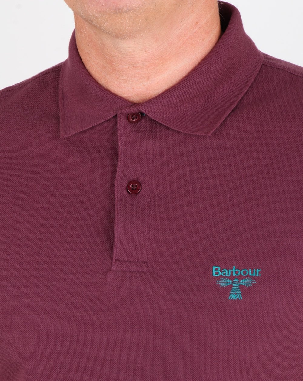 Barbour Business Beacon Polo Shirt Burgundy - Image 2
