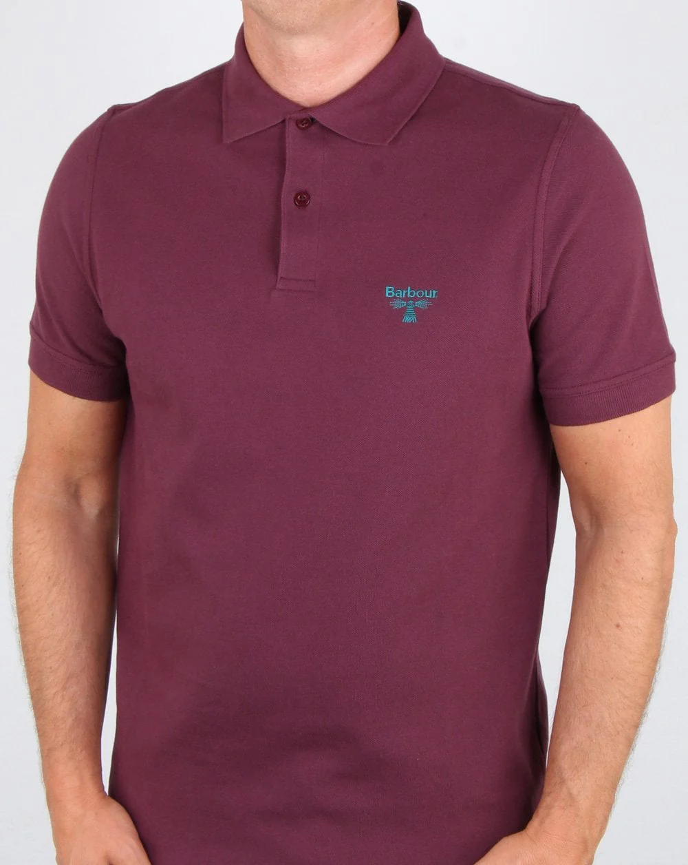 Barbour Business Beacon Polo Shirt Burgundy - Image 3
