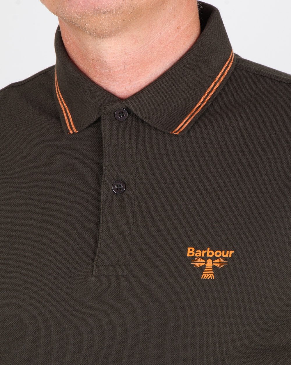 Barbour Business Beacon Tipped Polo Shirt Forest Green - Image 2