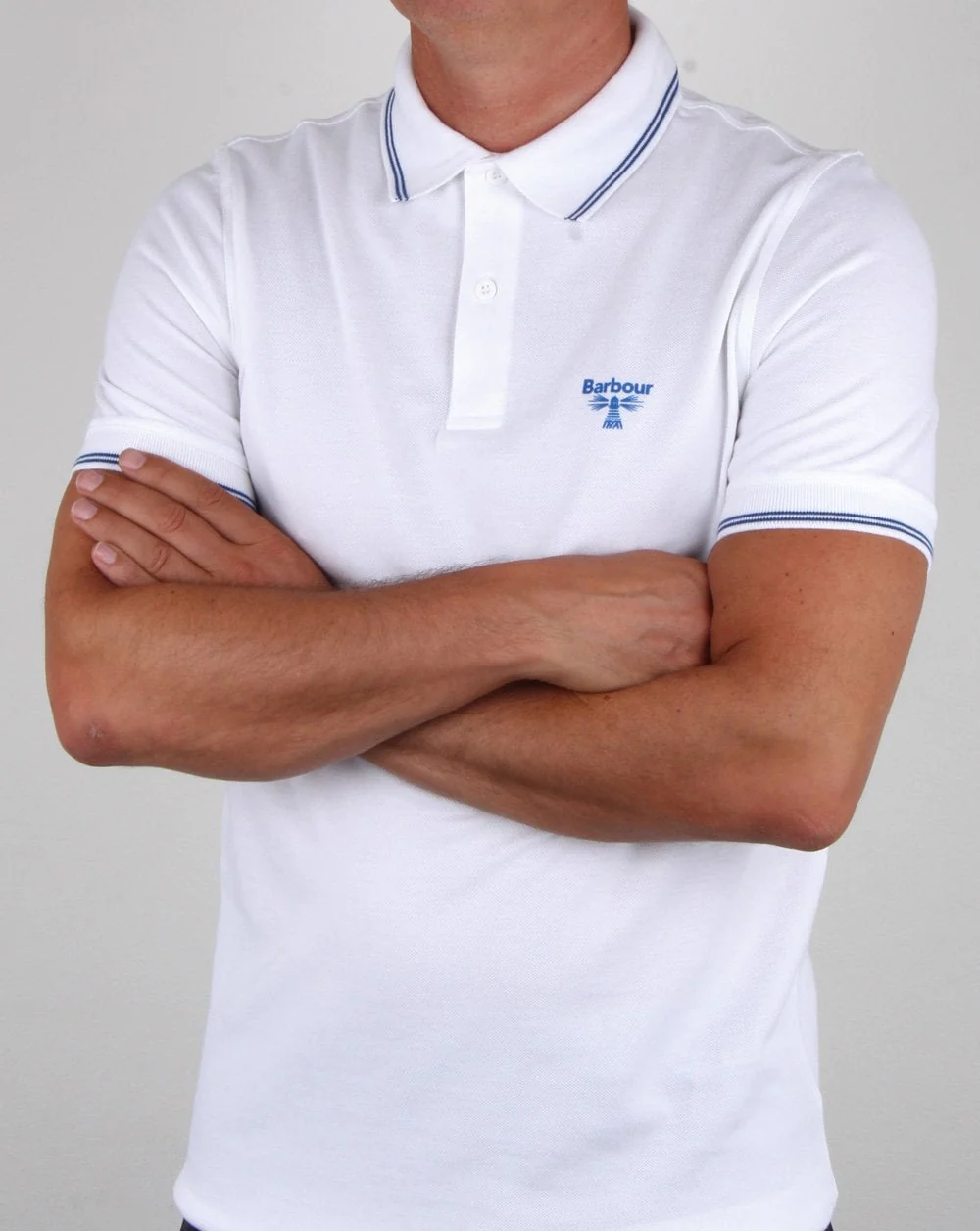 Barbour Business Beacon Tipped Polo Shirt White
