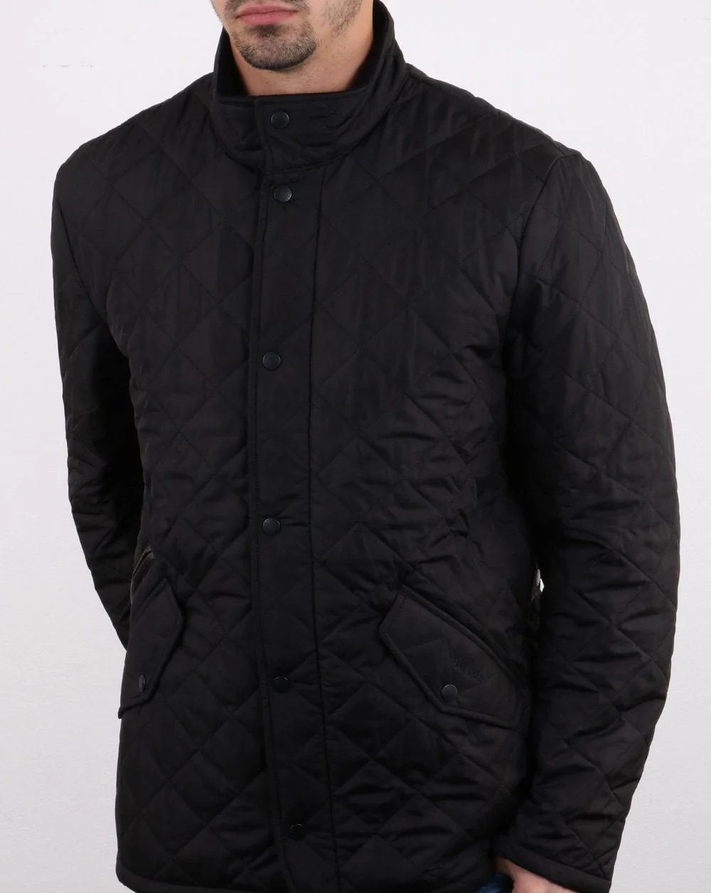 Barbour Chelsea Sports Quilted Jacket Black - Image 2