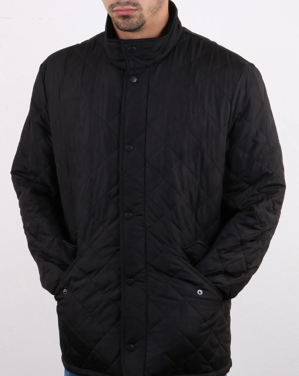 Barbour Chelsea Sports Quilted Jacket Black - Image 3