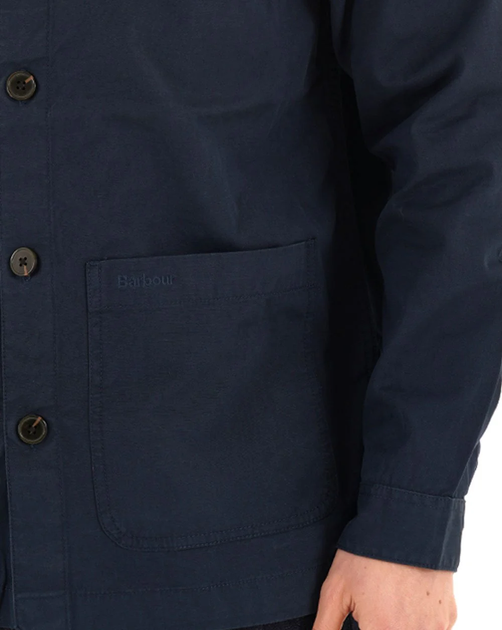 Barbour Cord Collar Overshirt Navy - Image 2