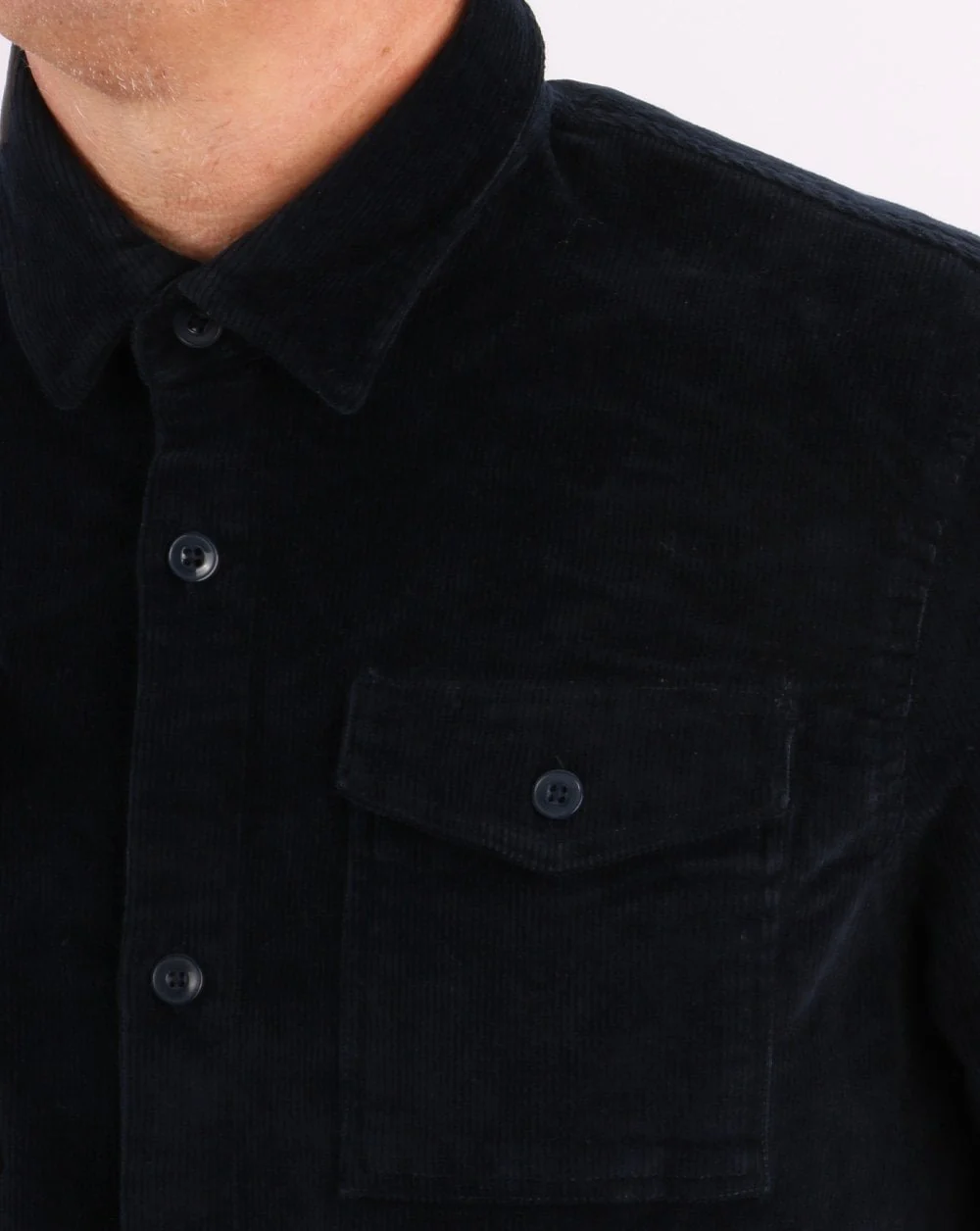 Barbour Cord Overshirt Navy - Image 4