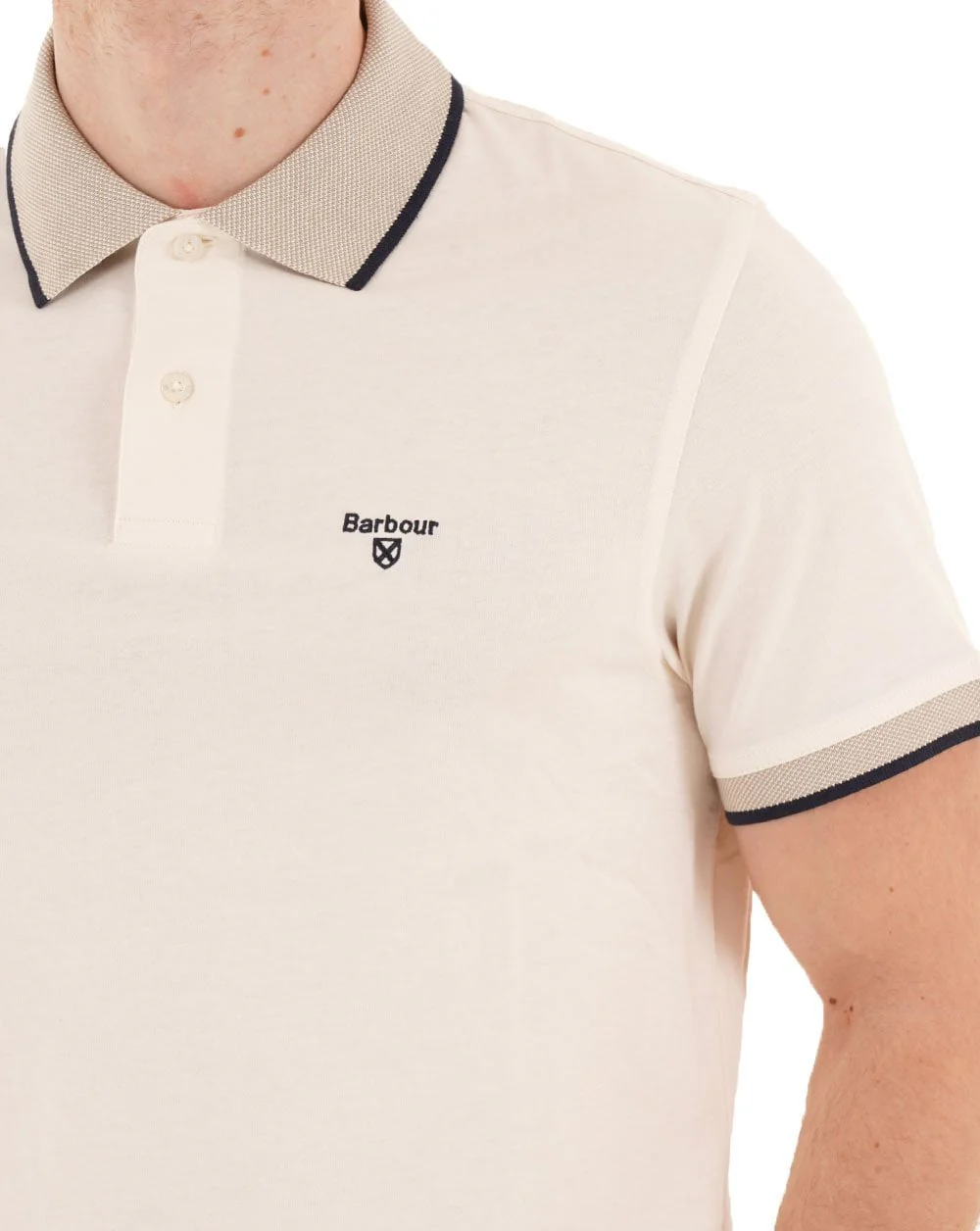 Barbour Cornsay Polo Shirt Whisper White - Image 2