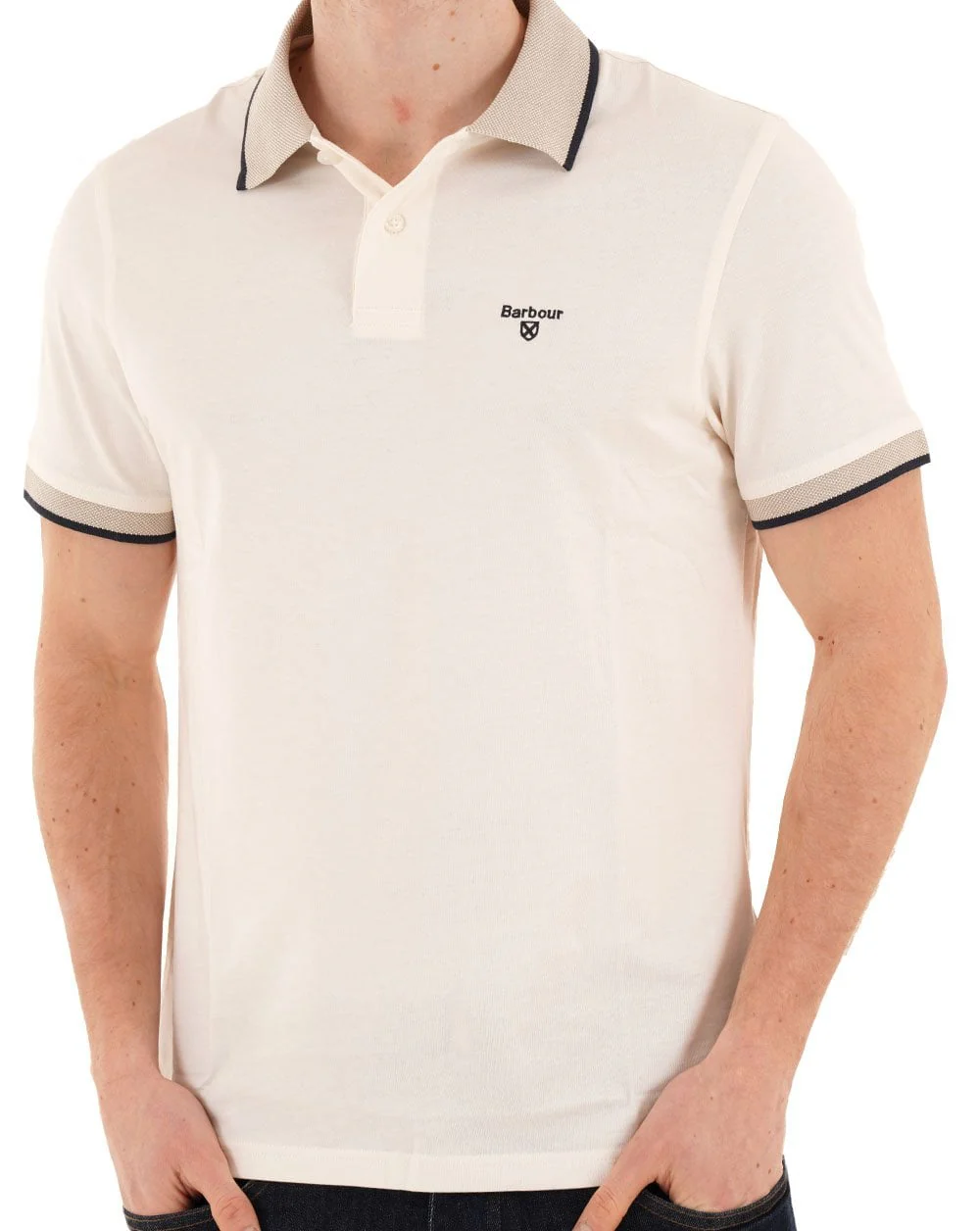 Barbour Cornsay Polo Shirt Whisper White - Image 3