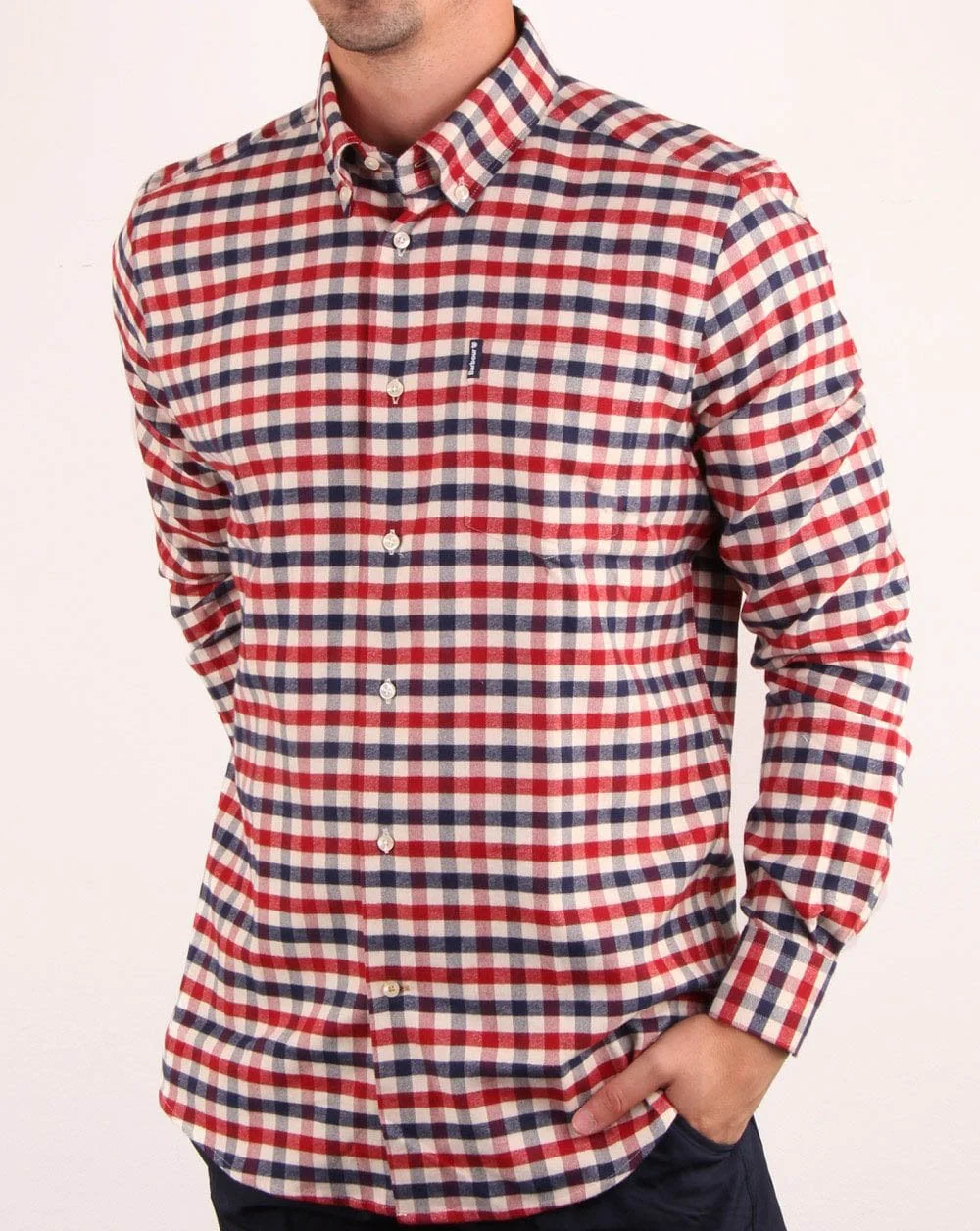 Barbour Country Check Shirt Red - Image 3