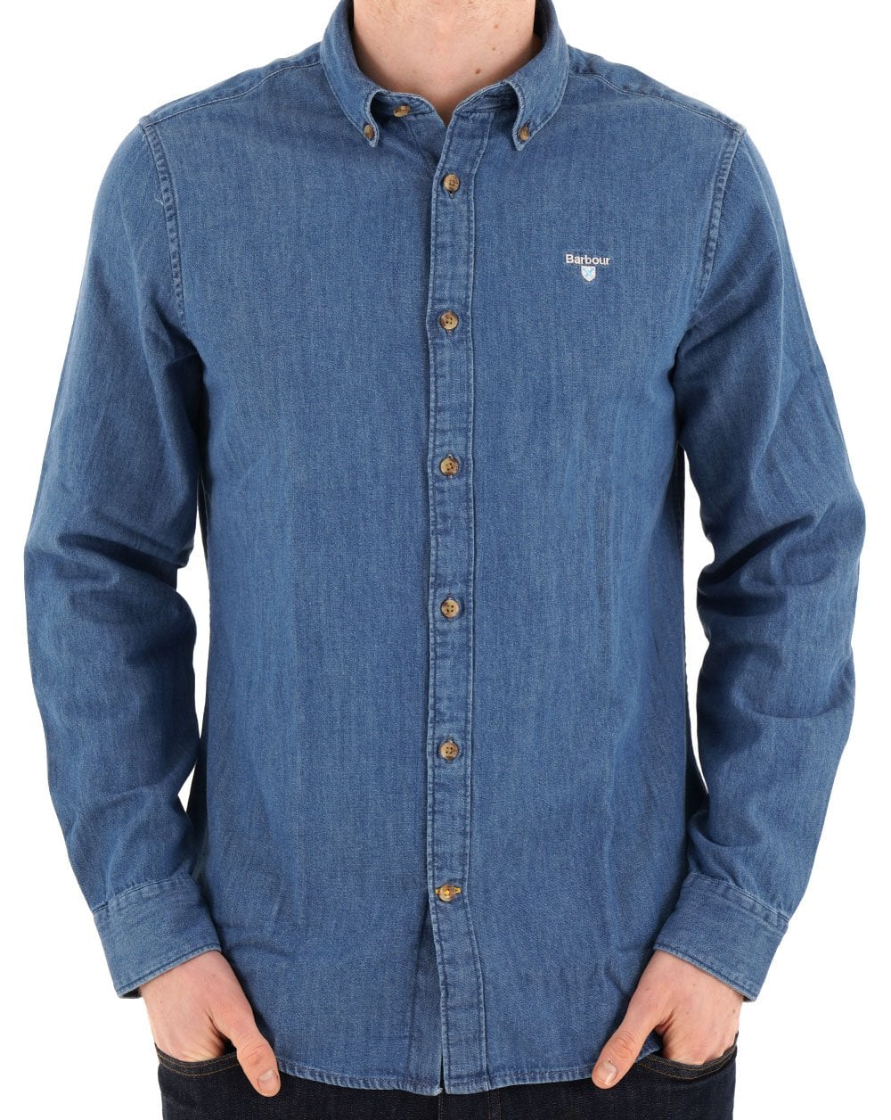 Barbour Crest Shirt Chambray - Image 3
