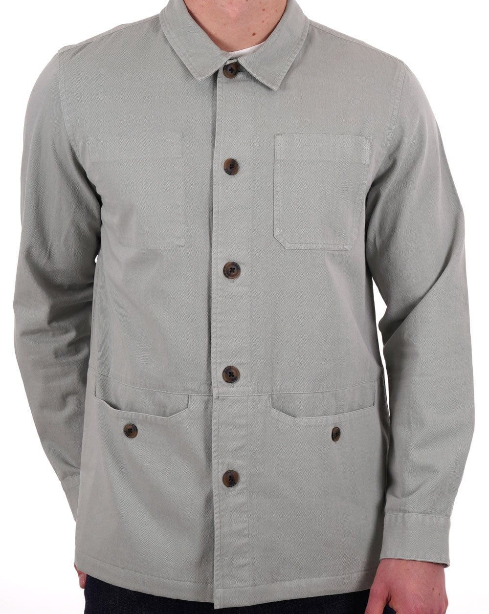 Barbour Dene Overshirt Blue Chalk