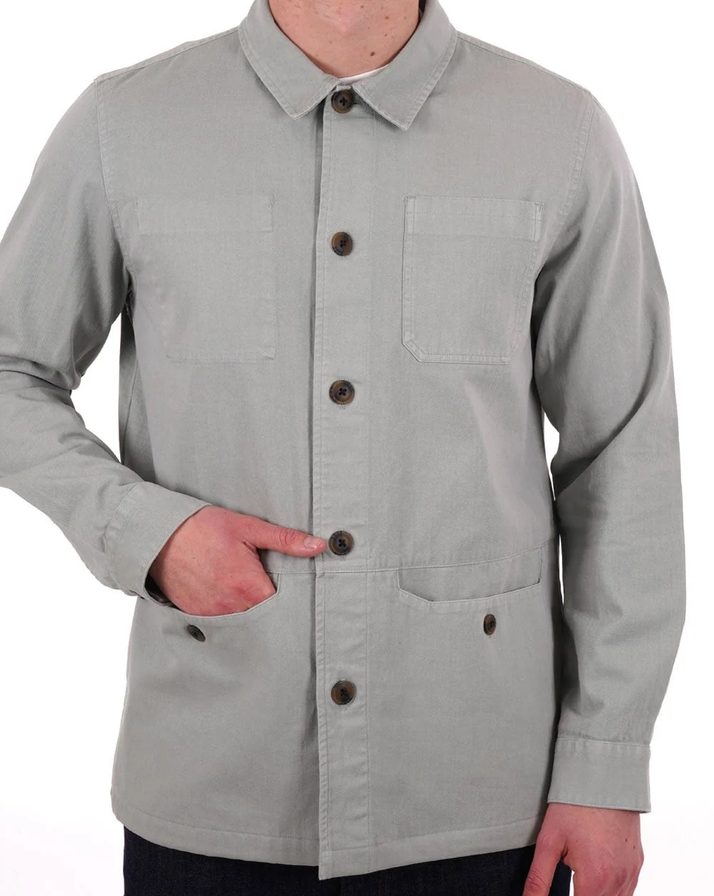 Barbour Dene Overshirt Blue Chalk - Image 2