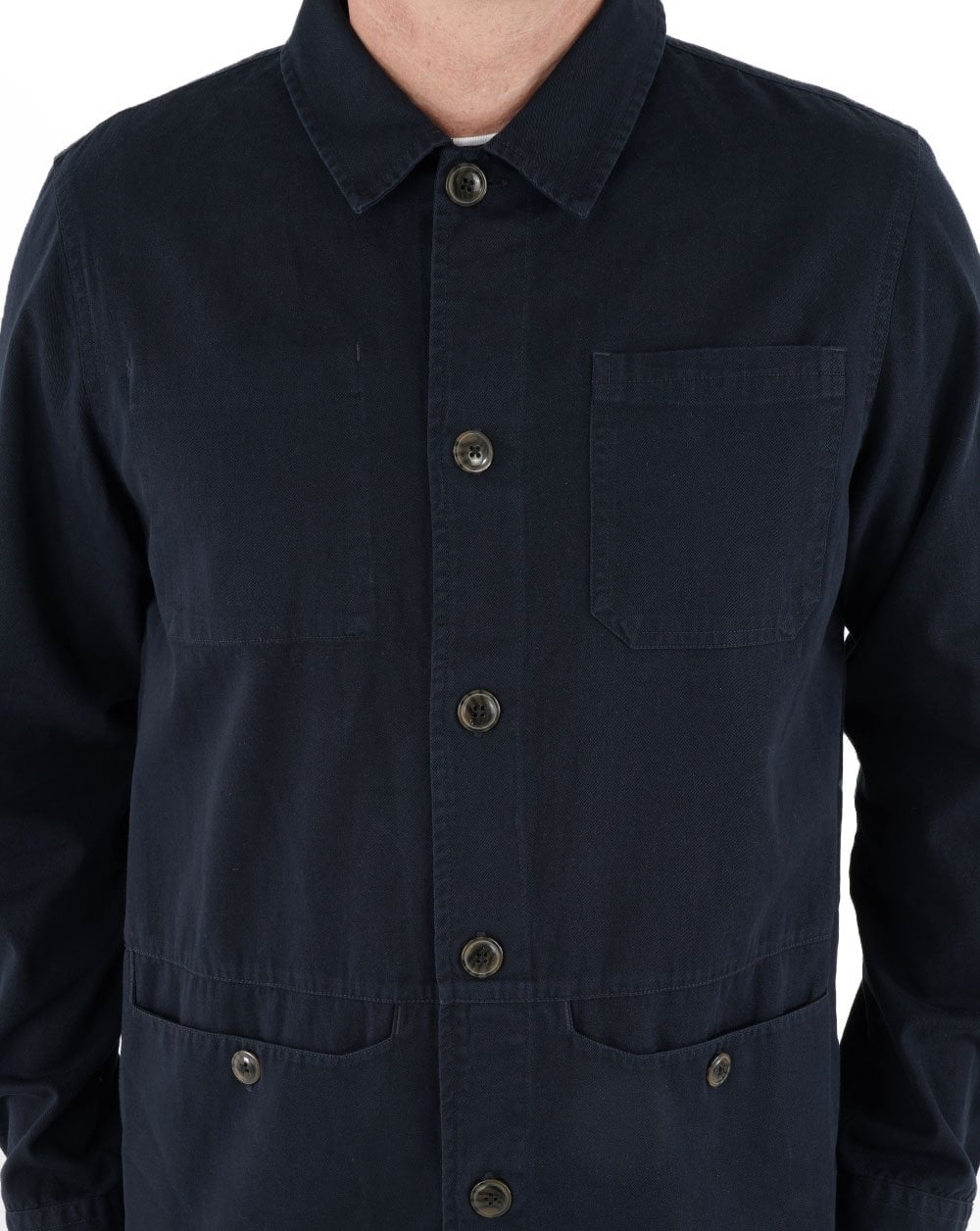 Barbour Dene Overshirt Navy - Image 3