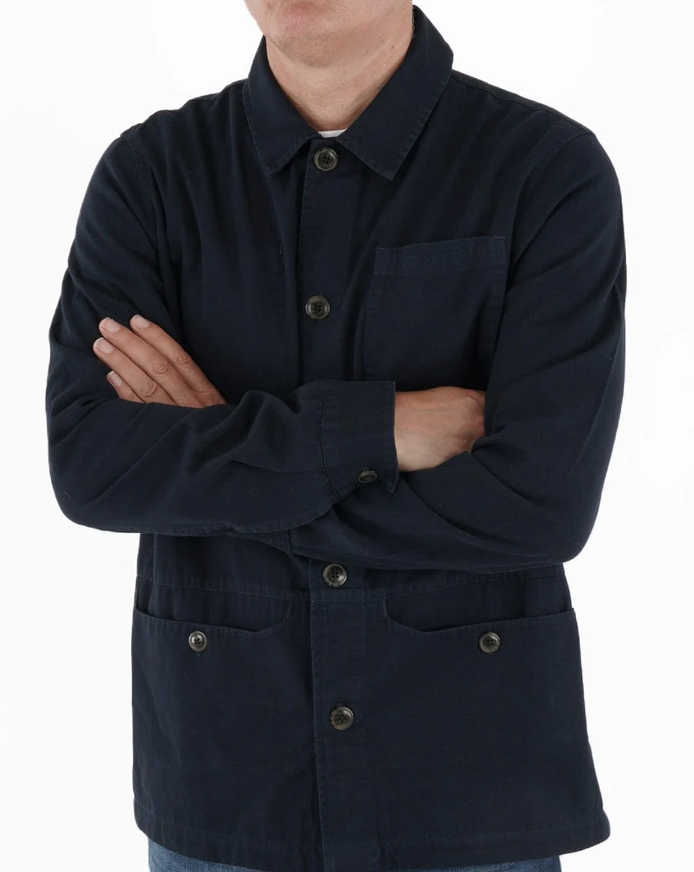 Barbour Dene Overshirt Navy - Image 5