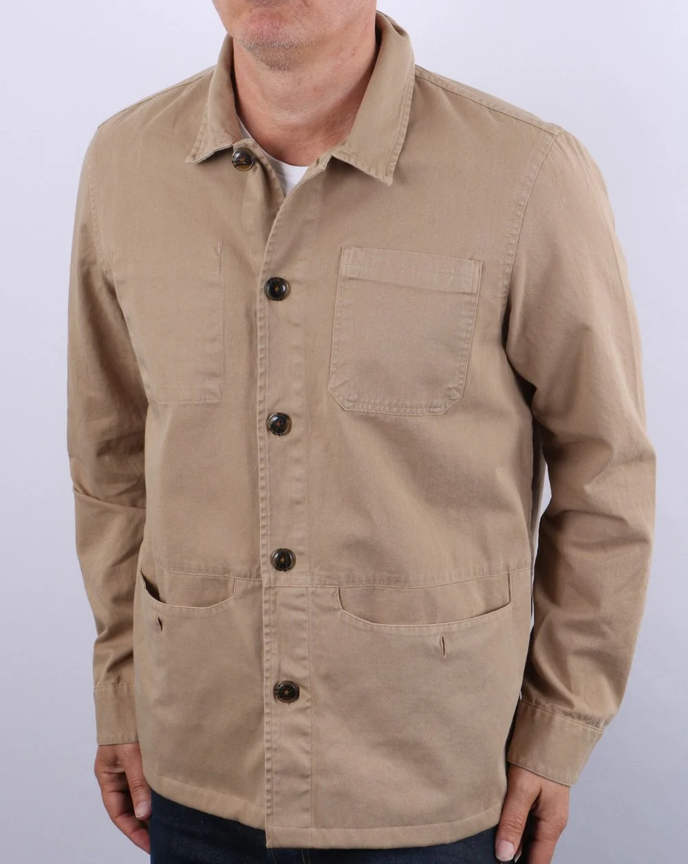 Barbour Dene Overshirt Stone - Image 4