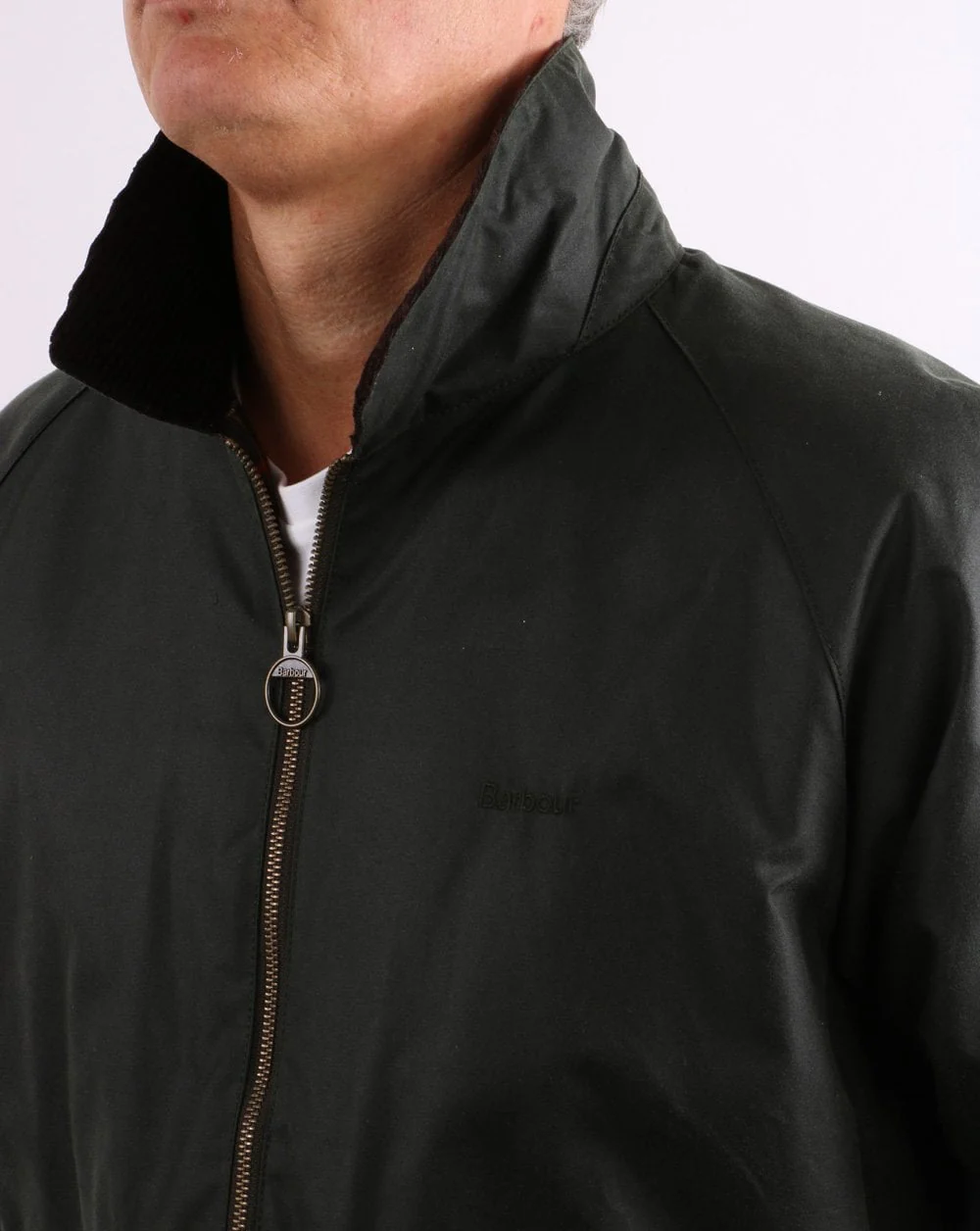 Barbour Dom Wax Jacket Sage Green - Image 5