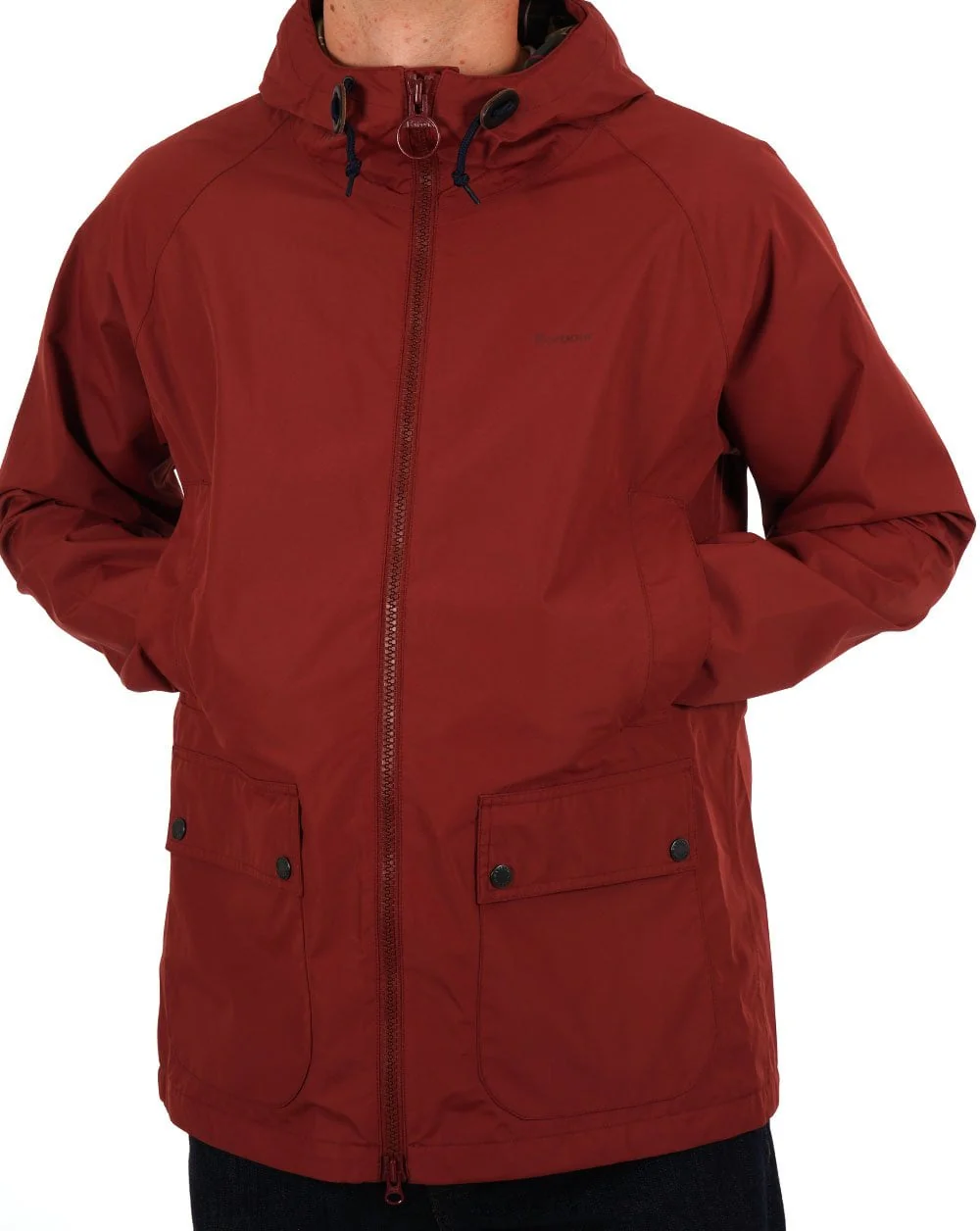 Barbour Domus Hooded Jacket Russet Brown - Image 3