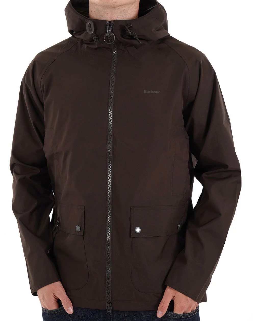 Barbour Domus Waterproof Jacket Black Oak - Image 3