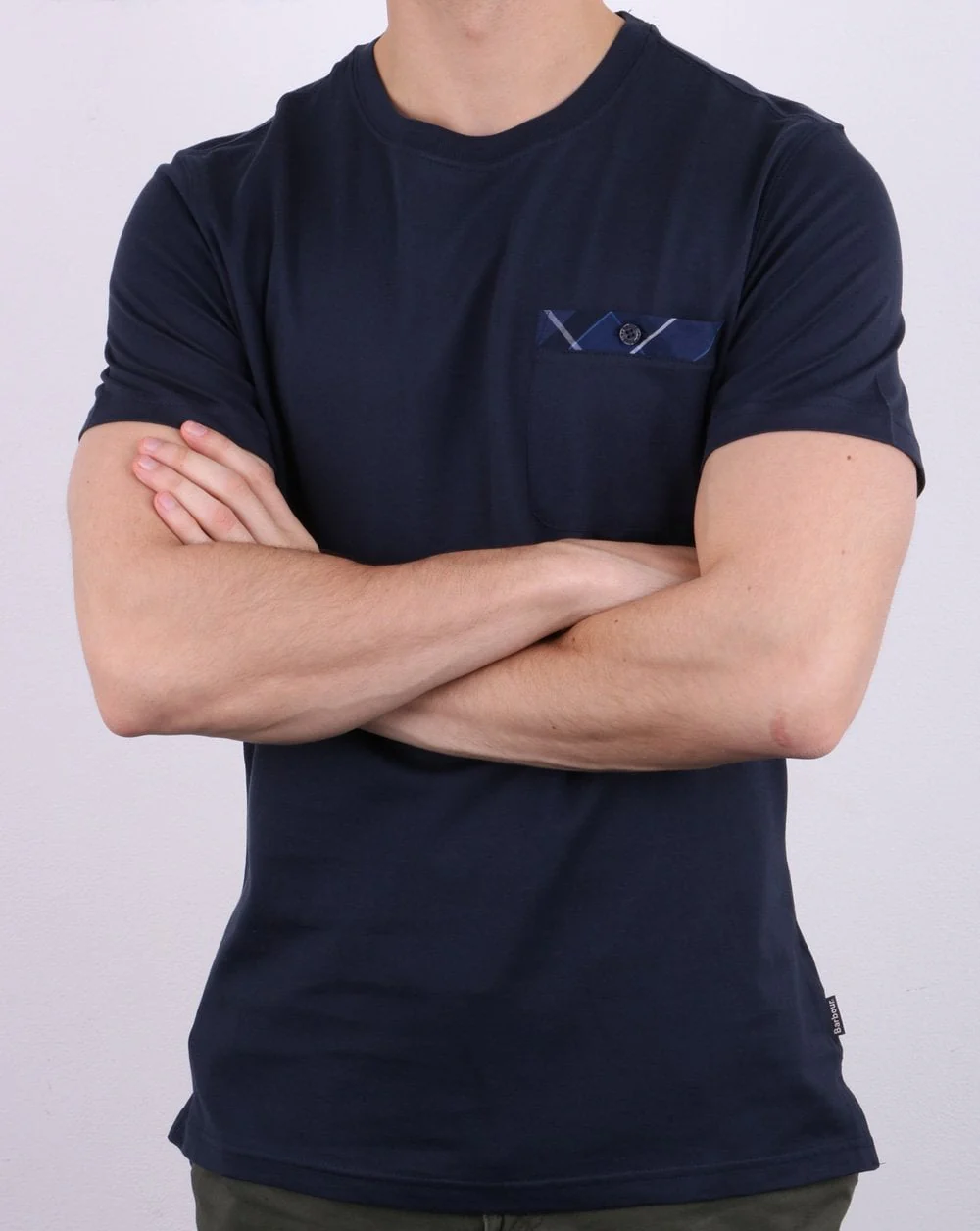 Barbour Durness Pocket Tee Navy - Image 3