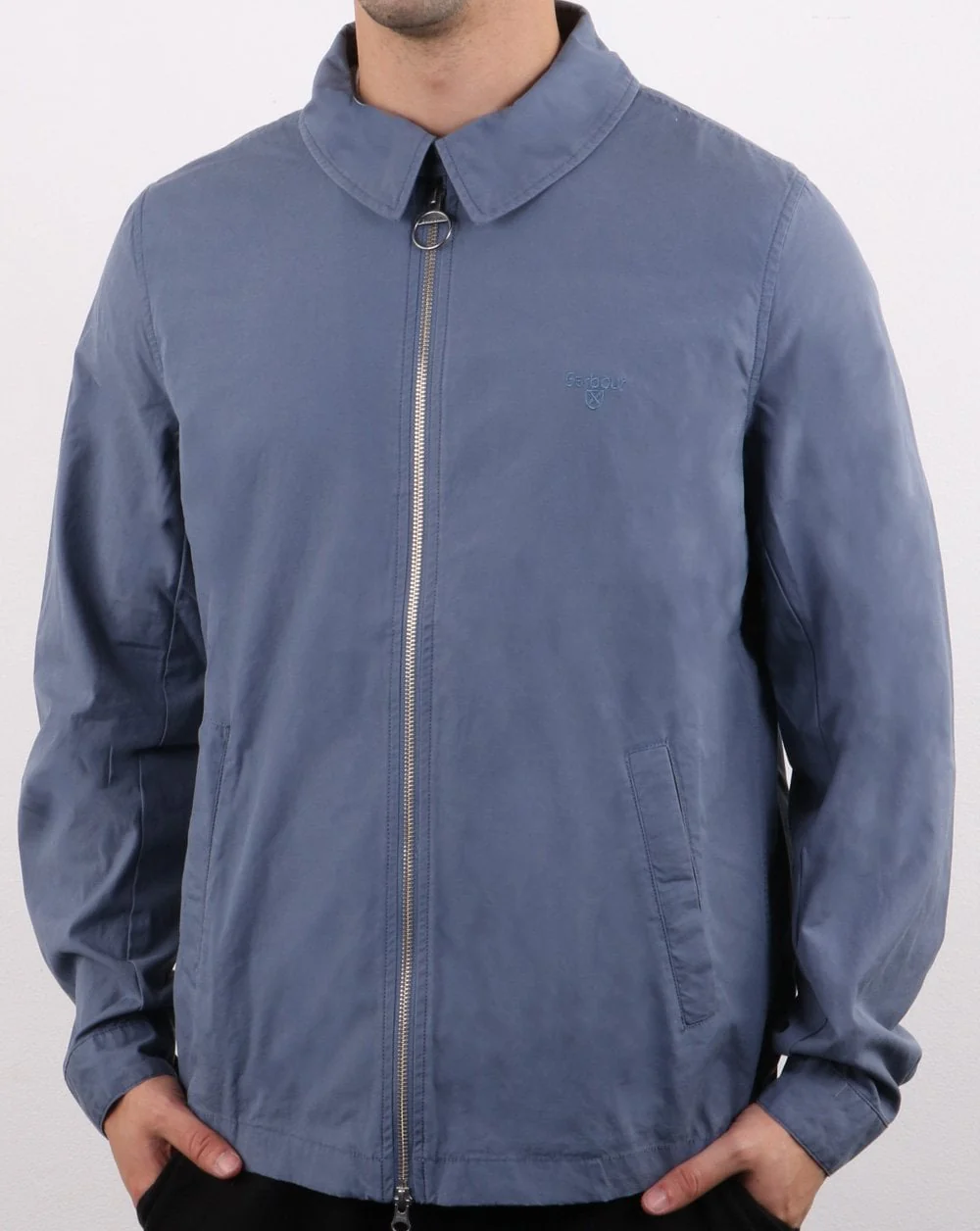 Barbour Essential Casual Jacket Blue - Image 3