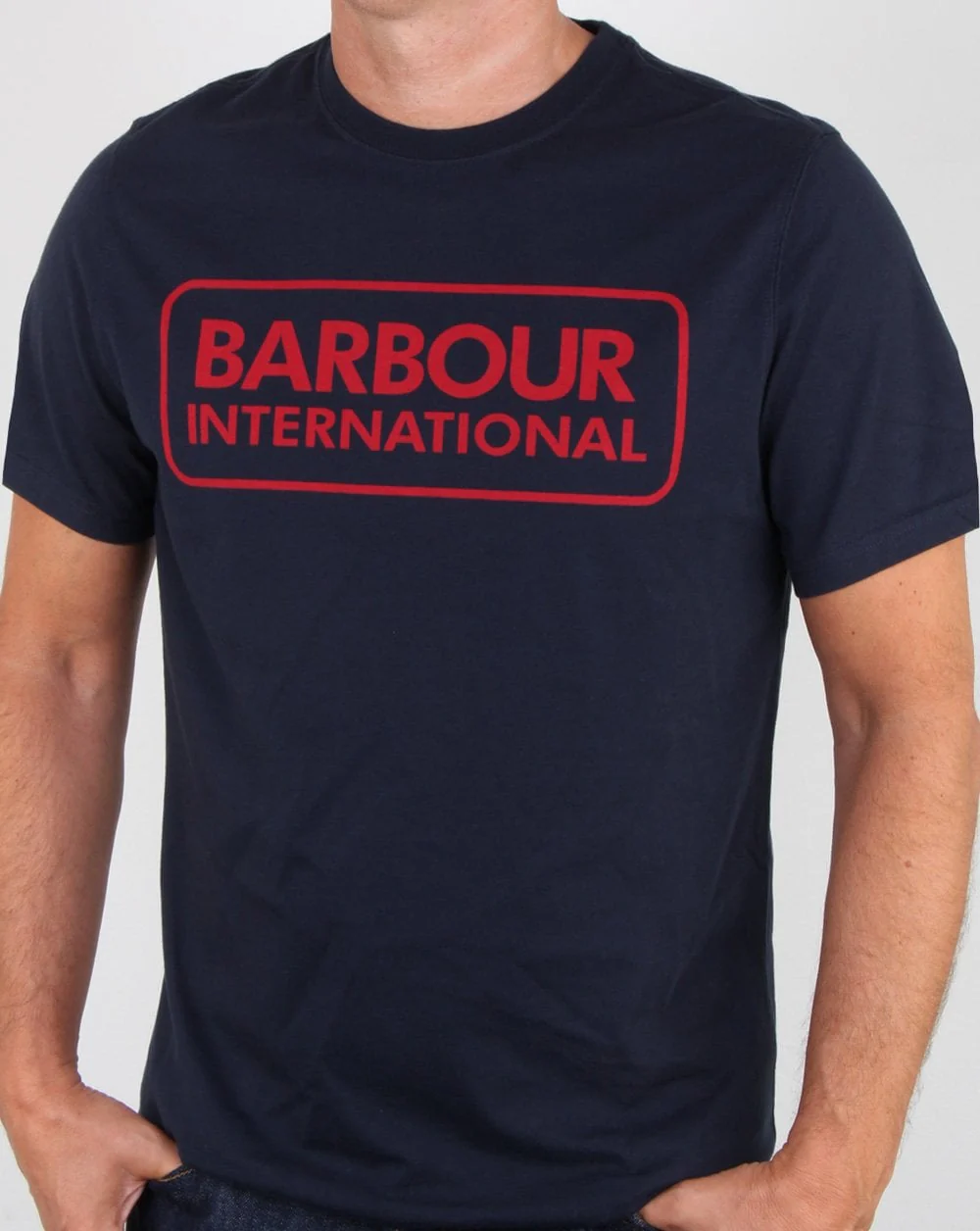 Barbour Essential Logo T-shirt New Navy - Image 3
