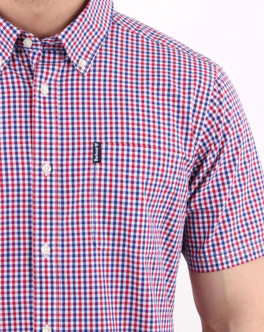 Barbour Gingham Shirt Red - Image 2