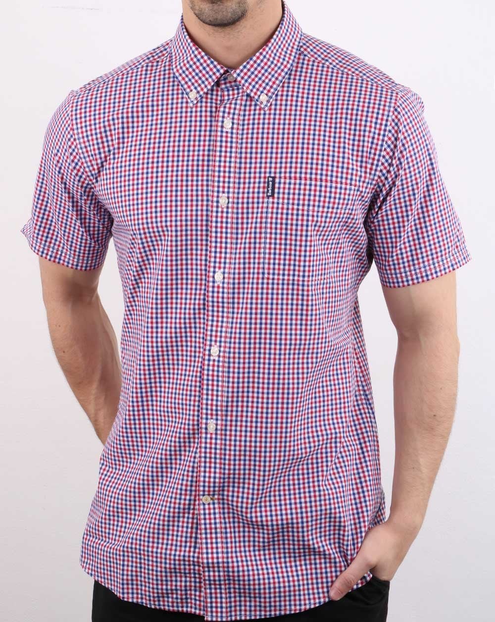 Barbour Gingham Shirt Red - Image 3
