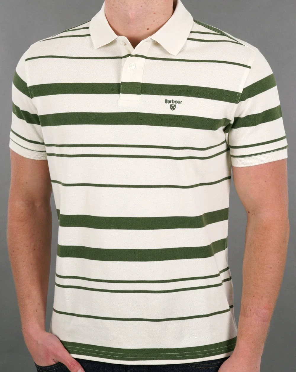 Barbour Halden Polo Shirt Whisper White - Image 3