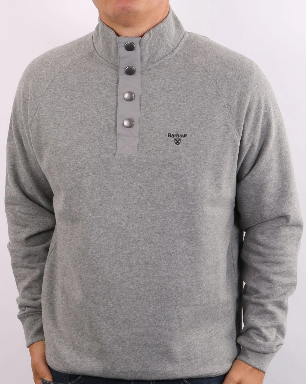 Barbour Half Zip Sweatshirt Grey Marl