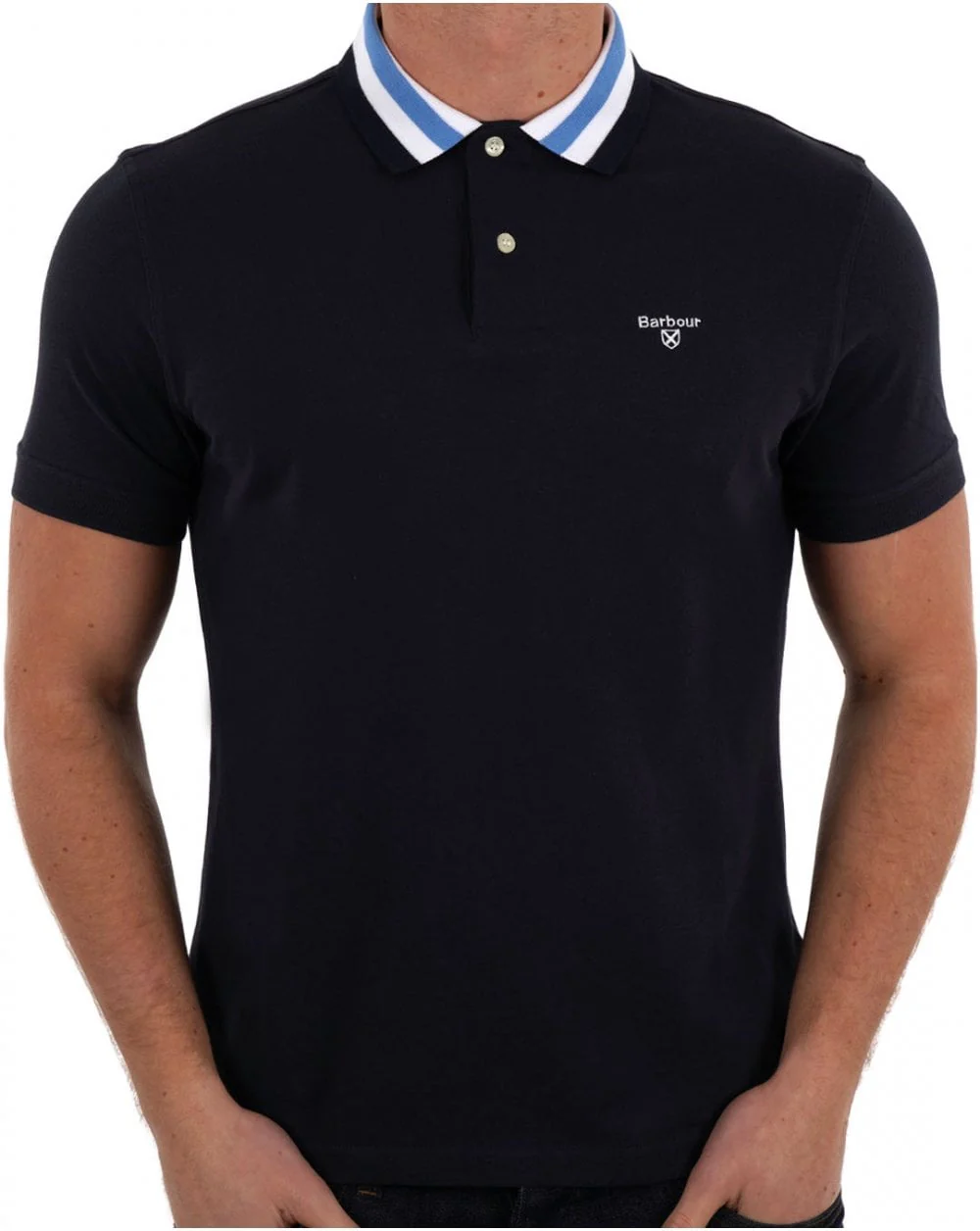 Barbour Hawkesmoor Tipped Polo Shirt Navy