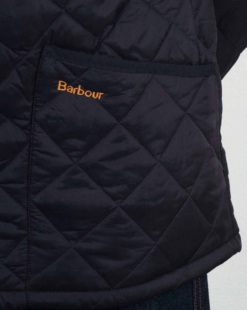 Barbour Heritage classic Quilted Jacket Navy - Image 3