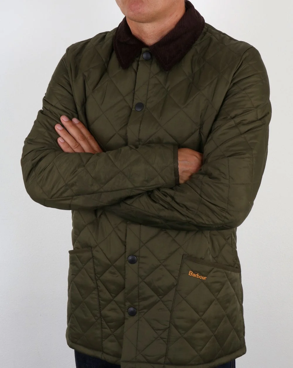 Barbour Heritage Classic Quilted Jacket Olive - Image 4