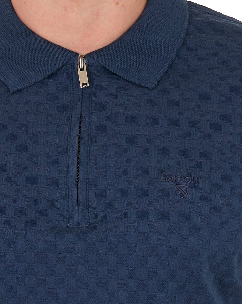 Barbour Hockham Tailored Polo Navy - Image 4