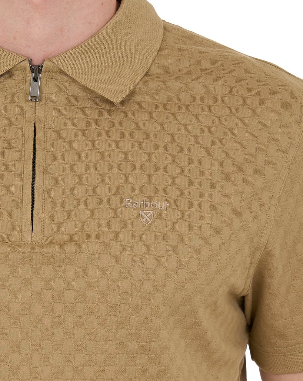 Barbour Hockham Tailored Polo Washed Stone - Image 4